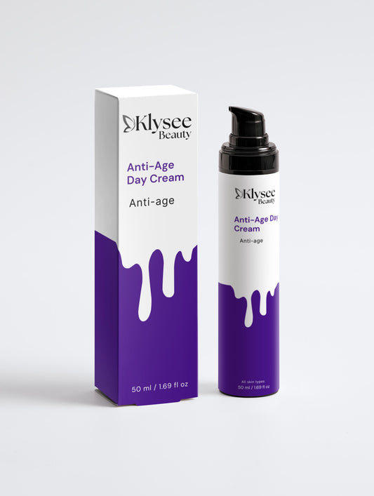Klysee Beauty anti-age day cream packaging on a white background