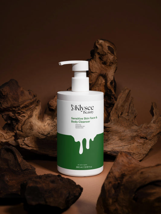 A visual arrangement of linden blossoms, jasmine flowers, and fresh plums representing the soothing natural ingredients.