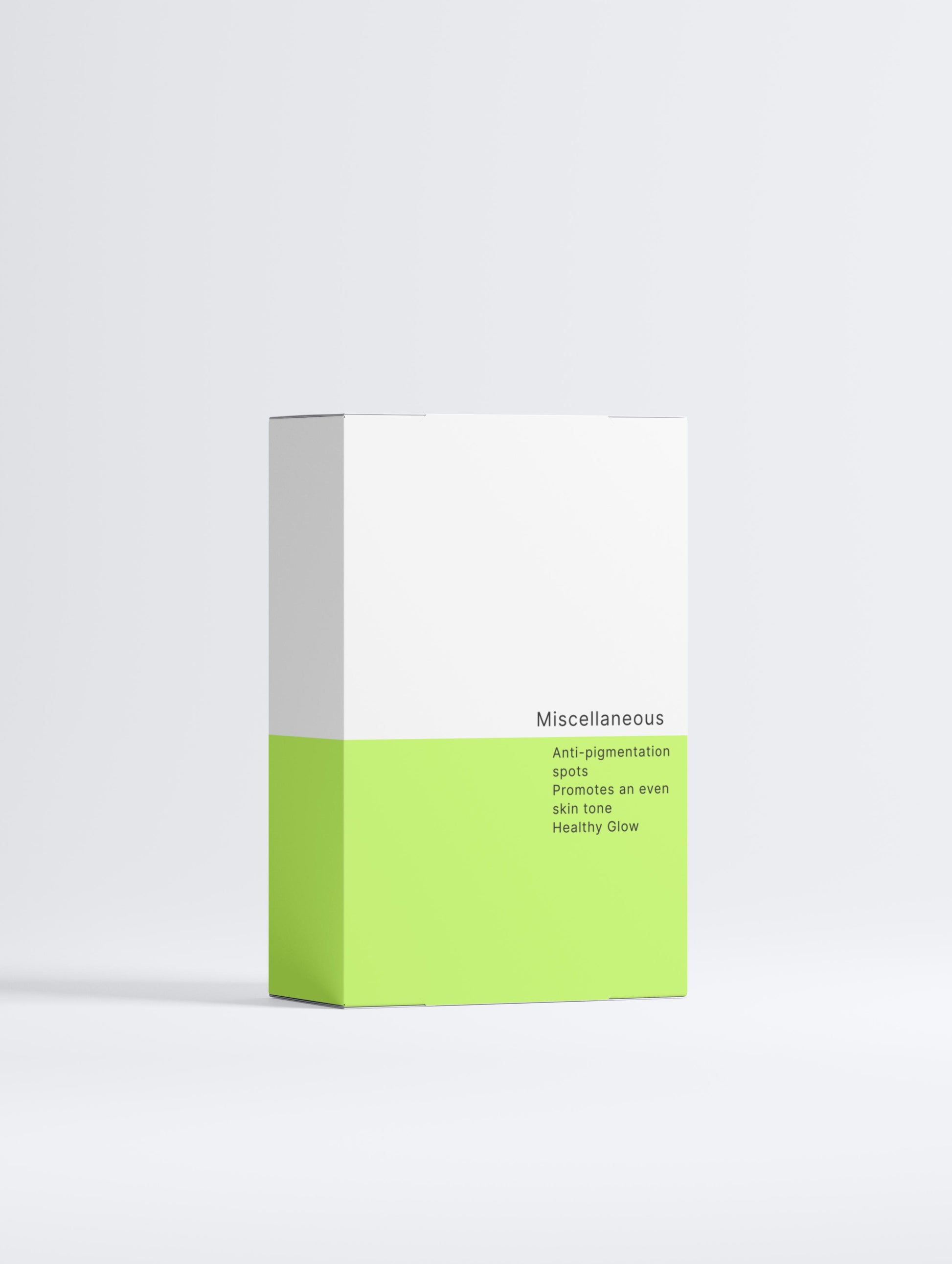 White and green box with text on a white background