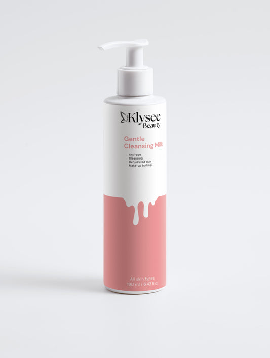 Klysee Gentle Cleansing Milk bottle on a light gray background
