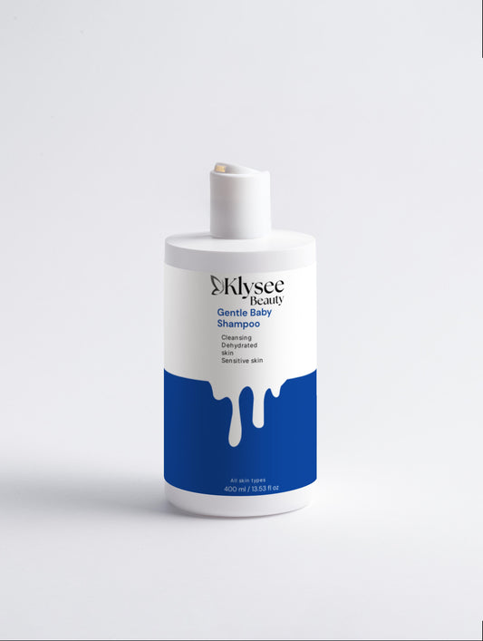 Klysee Baby shampoo bottle on a white background